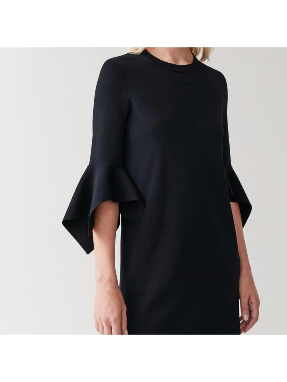 COS Knitted Dress With Draped Sleeves - XS